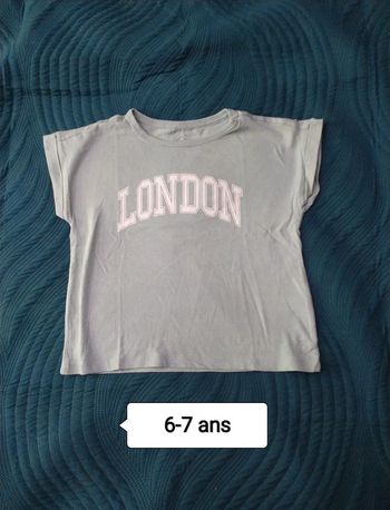 T-shirt vert pale 6-7 ans tex
