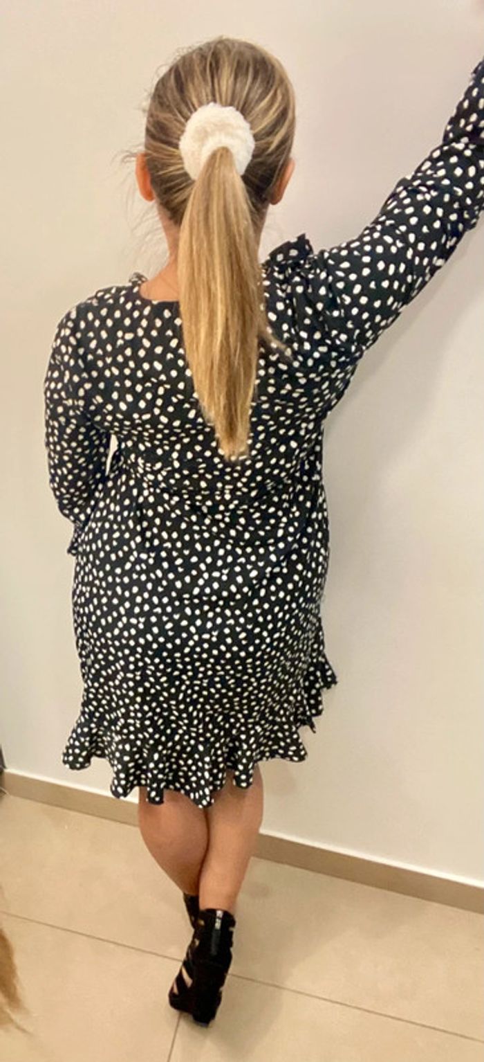 Jolie Robe Porte Feuille Imprimée Avec Volant Taille M - photo numéro 6