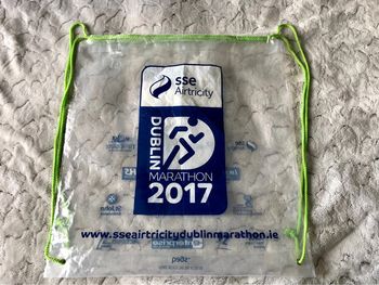 Sac consigne marathon de Dublin 2017