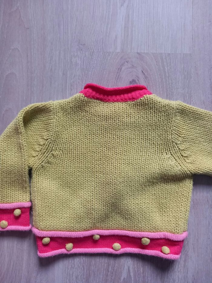 Veste verte et rose 6M 3 Pommes - photo numéro 3