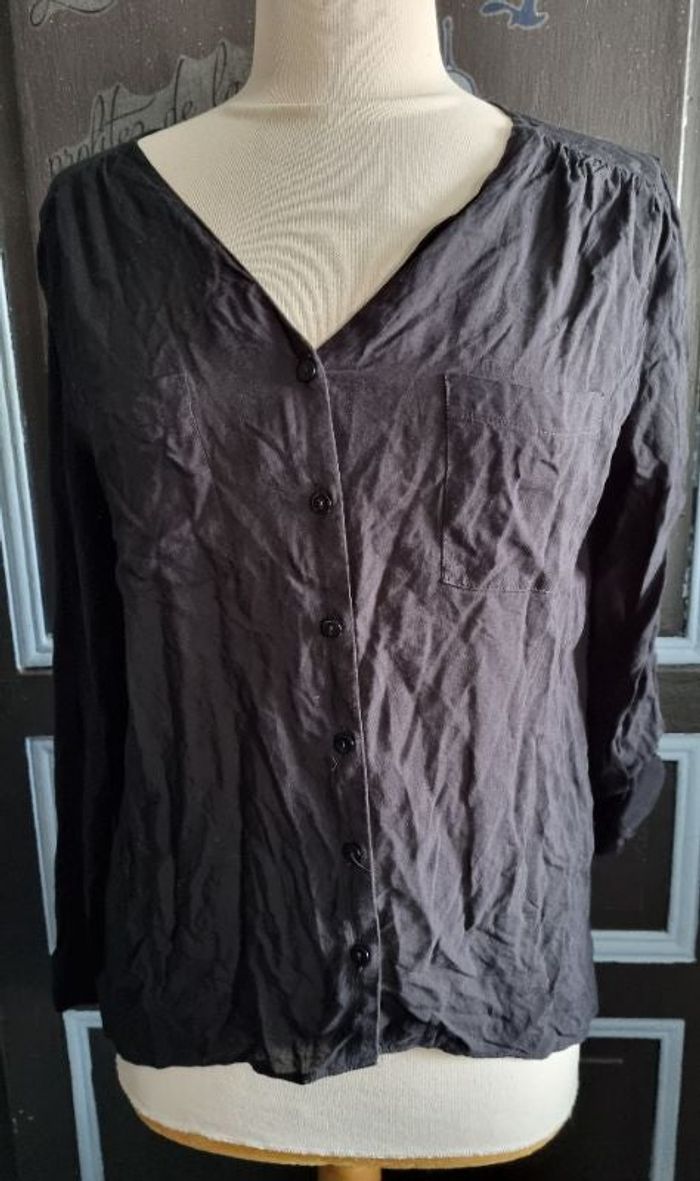 Chemise légère manche longue retroussable taille 38