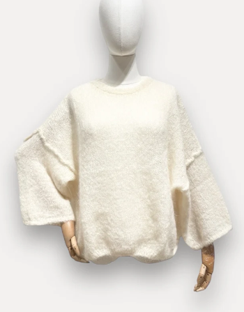 Pull - Ecru - Fluffy - Cocooning - Automne