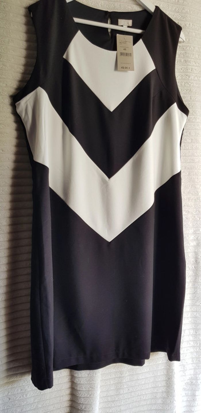 Robe Jacqueline Riu noire et blanche