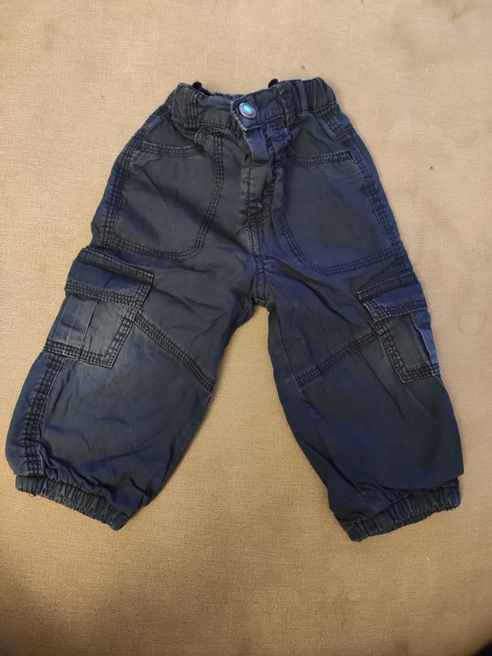 Pantalon bleu marine doublé 12 mois kitchoun