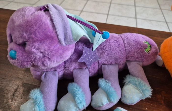 Lot 4 peluches chenille lots a lots a legggggggs 1984 - photo numéro 6
