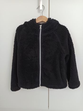 Gilet zippé polaire noir Tissaia 6 ans