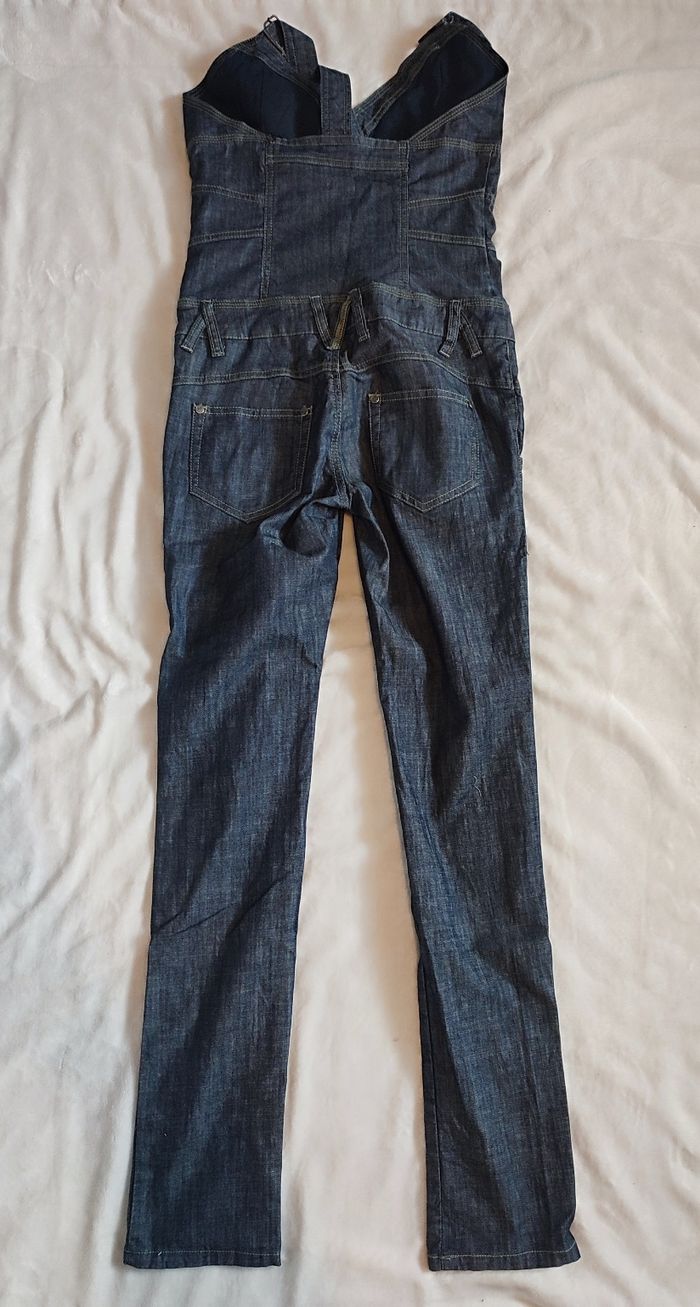 Combi pantalon en jeans brut taille S - photo numéro 4