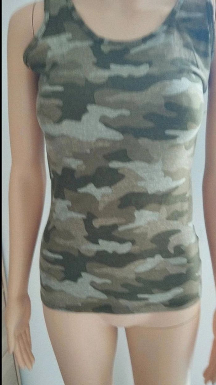 Débardeur camouflage taille m femme - photo numéro 4