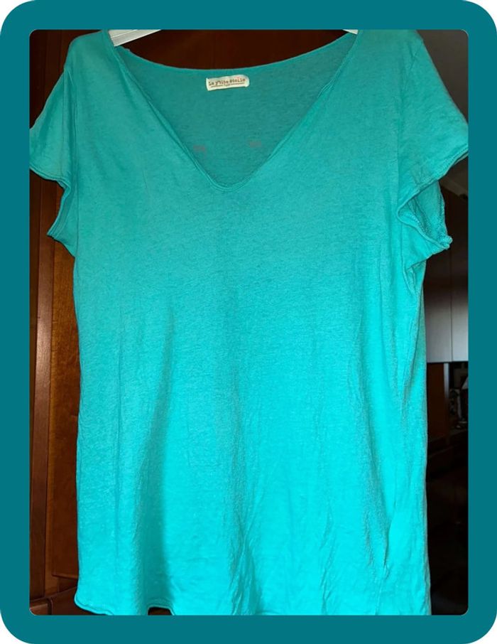 T-shirt vert menthe/turquoise 38 40 la p’tite étoile - photo numéro 2