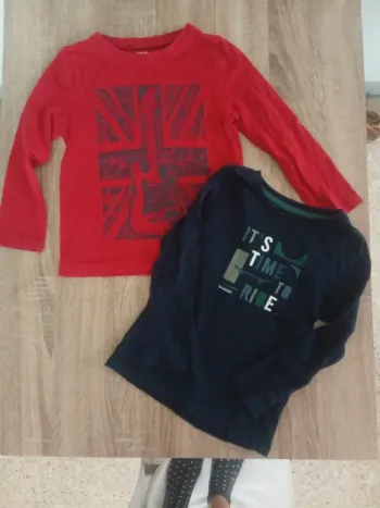 🌹2 tee shirt manche longue kiabi 4 ans 🌹