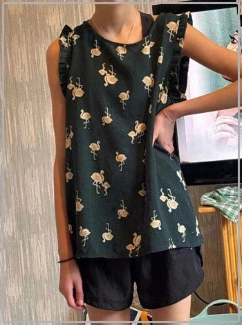 Top  flamand  rose  taille  34/36