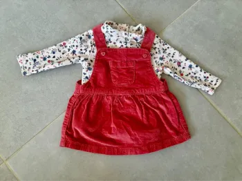 Ensemble robe velours TAO 3 mois