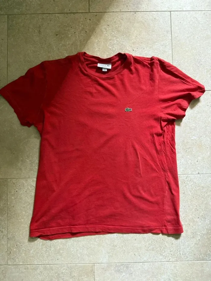 Tee shirt Lacoste Homme rouge taille M Regular Fit