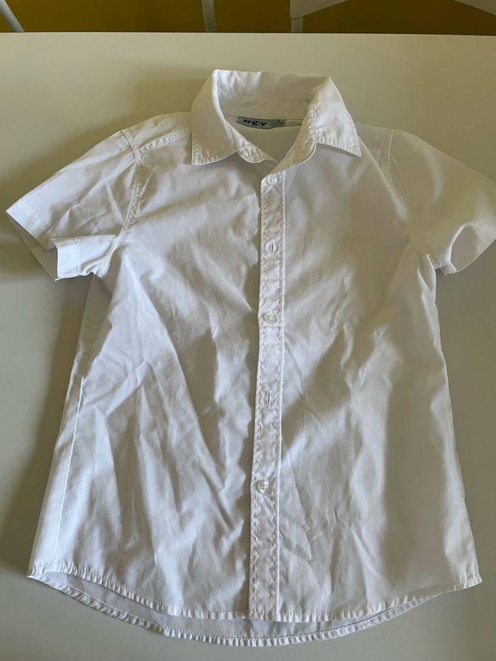 Chemise blanche manches courtes 8 ans - photo numéro 2