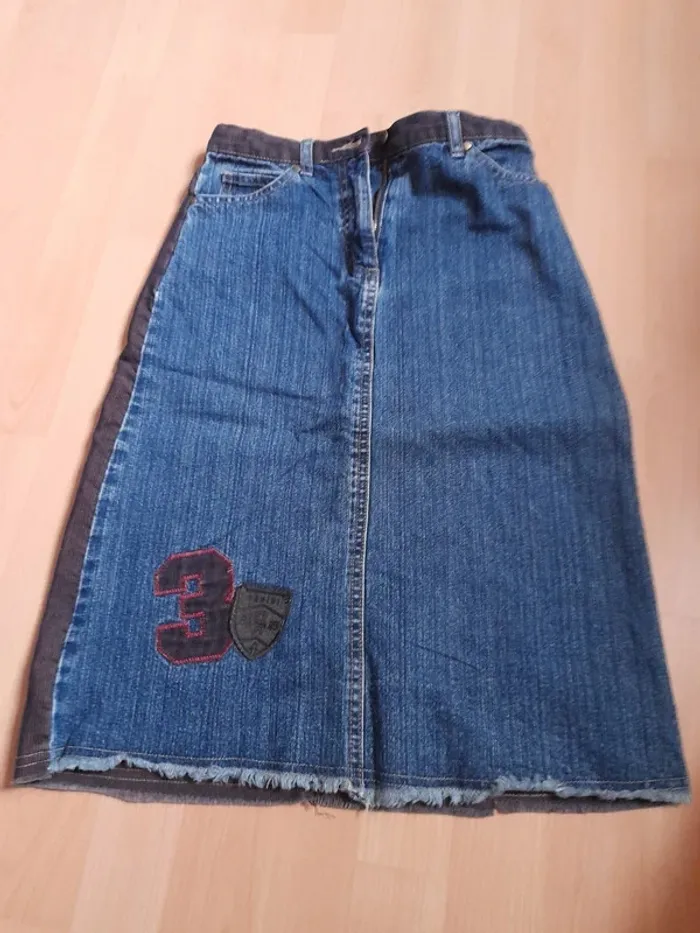 Jupe Longue Jean & Velours Côtelé Okaïdi - Taille 12 Ans / 150 cm - Style Original