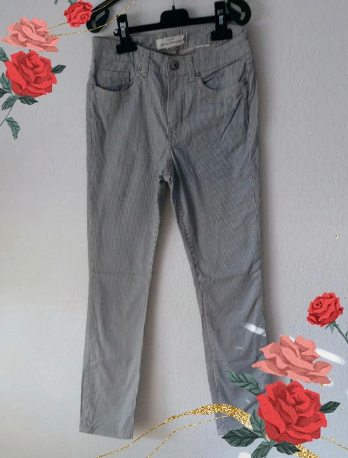 🤎 Jeans rayé pour femme taille 32
