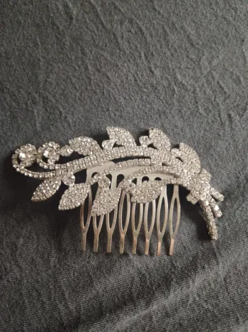 Peigne barrette cheveux strass mariage