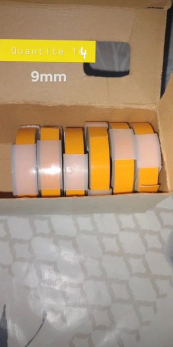 6 rubans pour étiqueteuse différentes tailles : 9mm/6mm de largeur