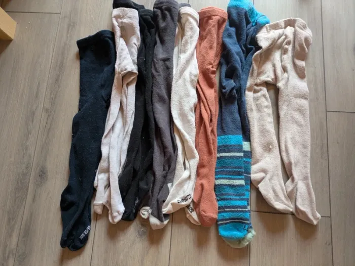 Lot de 9 collants chaud 19/22 mixte