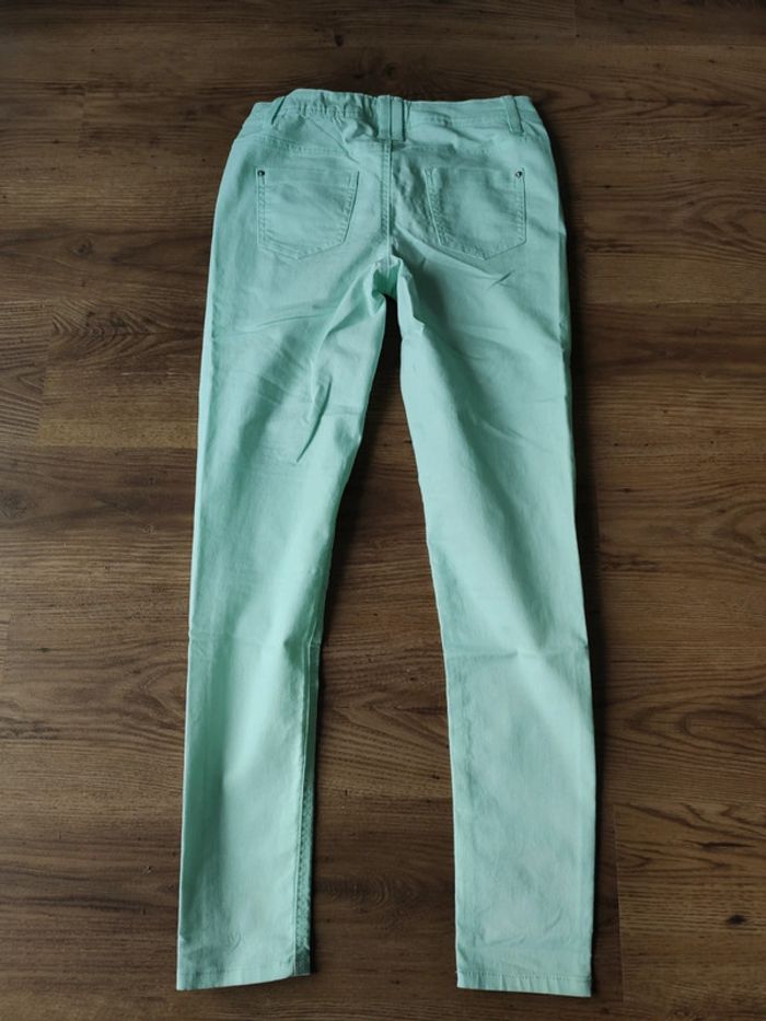 Pantalon slim vert pastel Mim - photo numéro 2