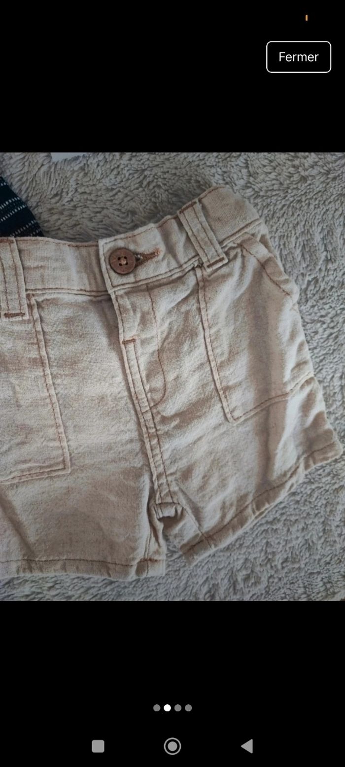 Ensemble polo et short assorti taille 6 mois - photo numéro 2