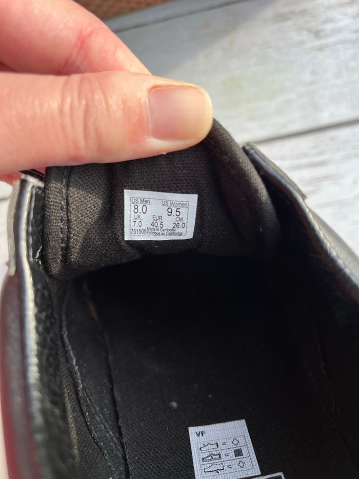 Vans old skool cuir noir - photo numéro 5