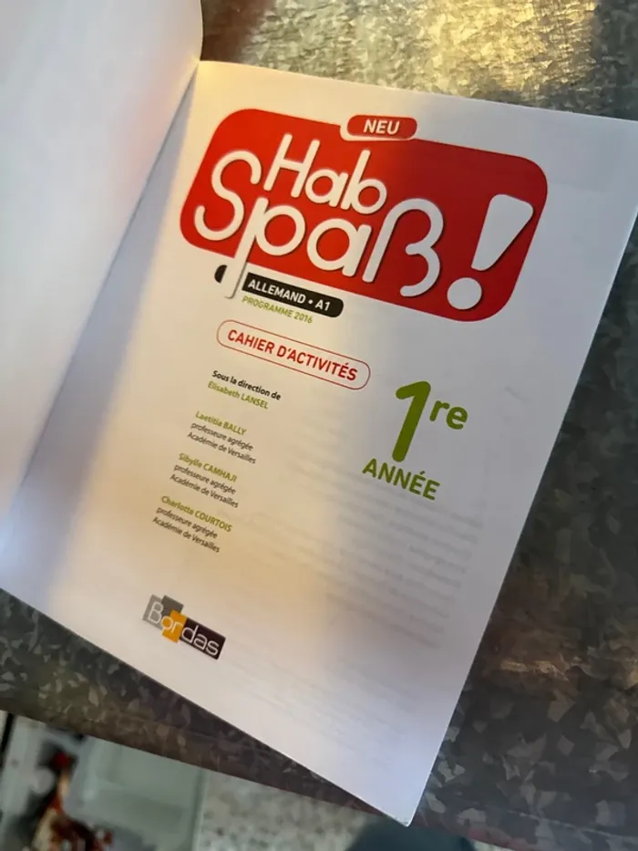 Livre Hab SpaB ! Première année allemand A1 - photo numéro 4
