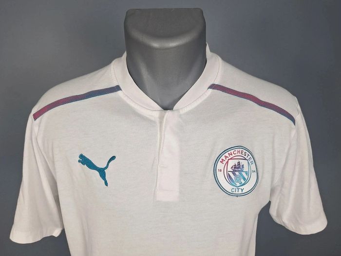 Polo Puma Manchester City – officiel – blanc – taille M - brodé (603) - photo numéro 2
