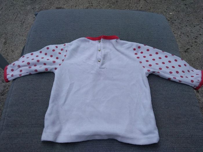 Haut de pyjama en velours fille Minnie 12 mois - photo numéro 3