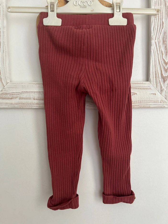 Lot deux leggings côtelés fille 36 mois - photo numéro 5