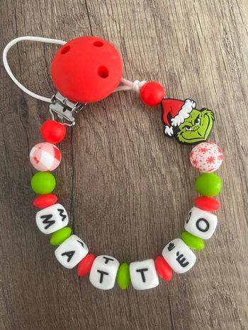 Attache tétine personnalisée The Grinch