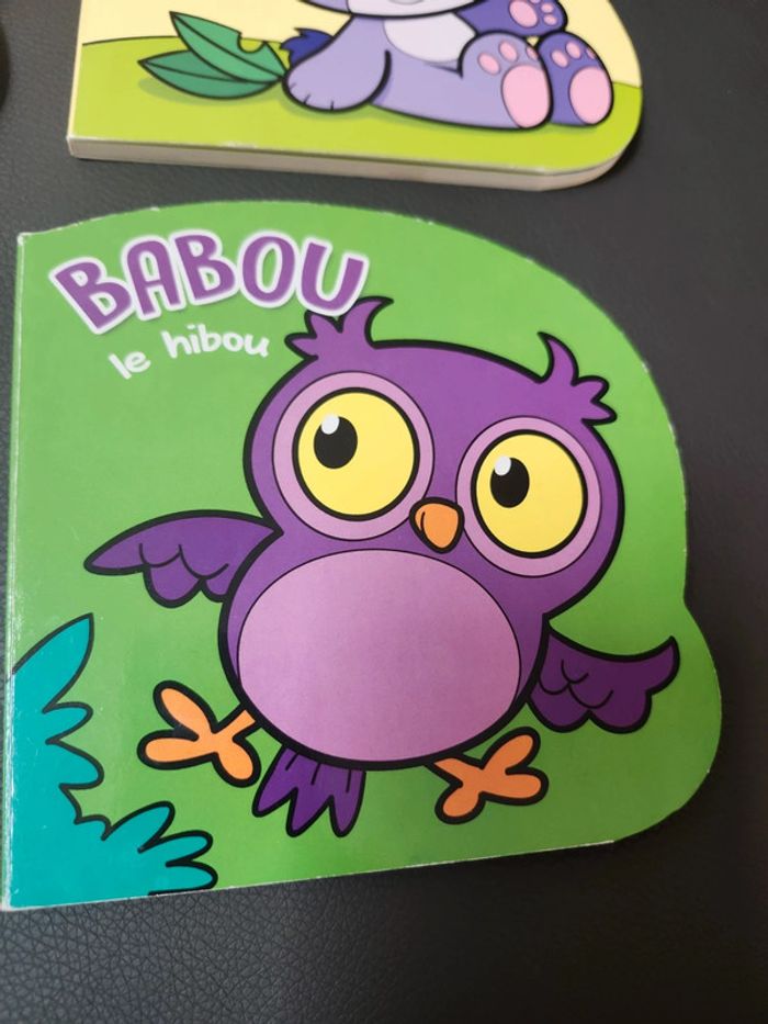 Lot quatre livres animaux bébé enfant souris hibou papillon koala - photo numéro 2