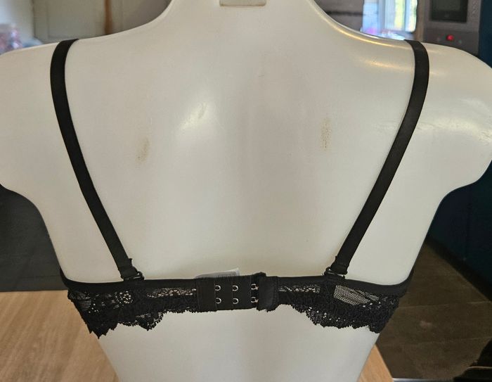 Soutien-gorge ancona 95B- noir dentelle et bretelles amovibles - photo numéro 2