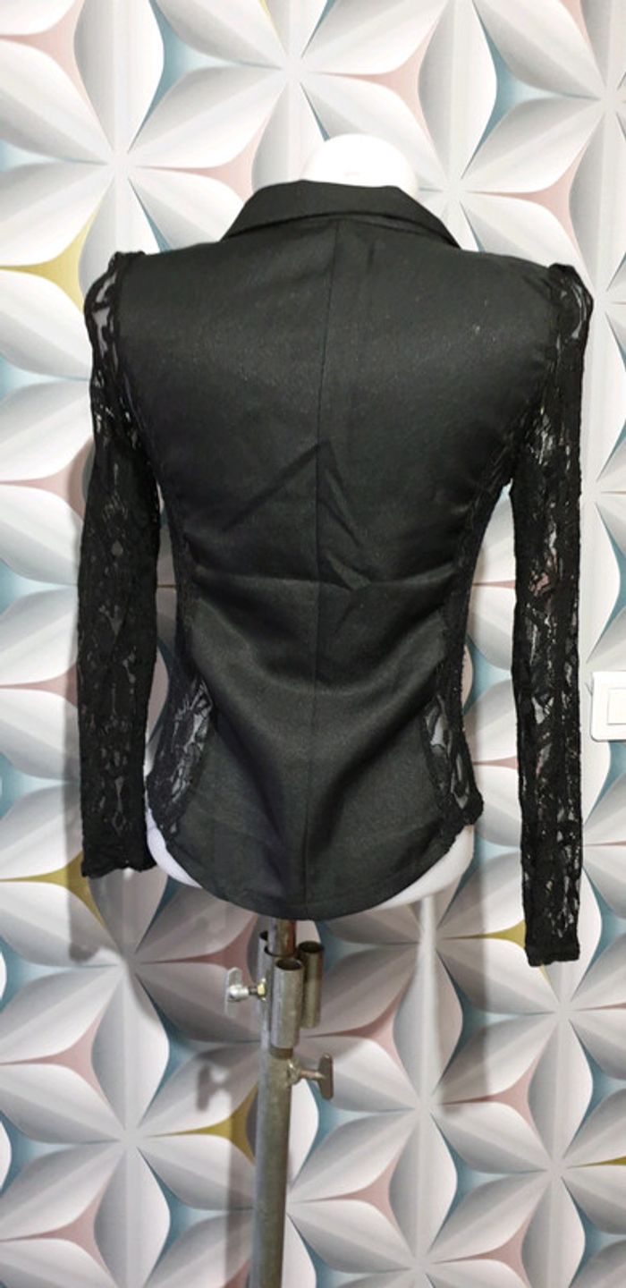 Blazer manche et côté en dentelle - photo numéro 3