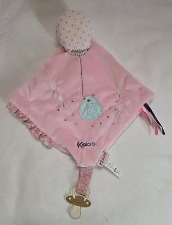 Doudou plat losange rose -oiseau bleu -Ballons - Kaloo
