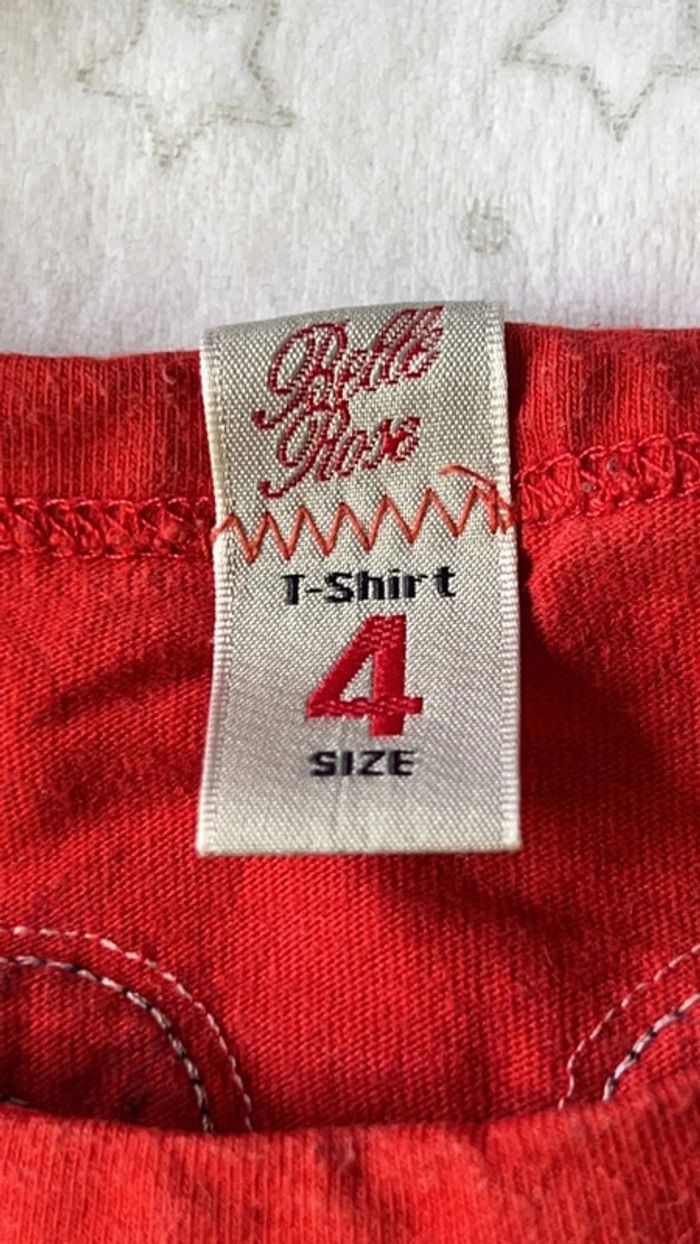 T-shirt manches longues rouge 4/5 ans garçon Bellerose - photo numéro 3