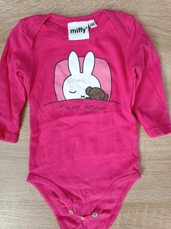 Body manches longues bébé fille 6 mois Miffy
