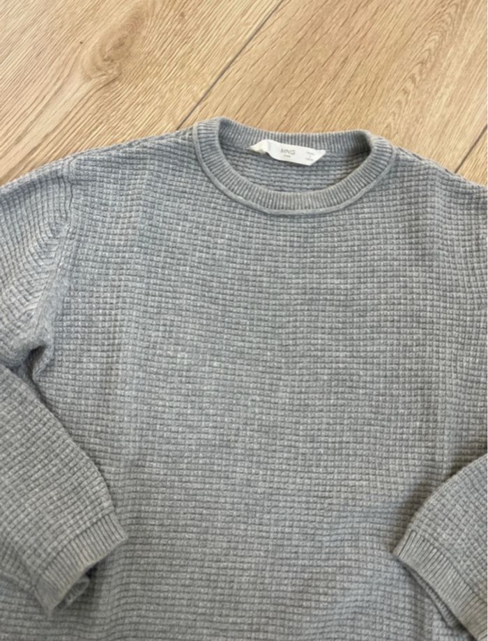 Pull fin gris Mango taille 8 ans - photo numéro 4