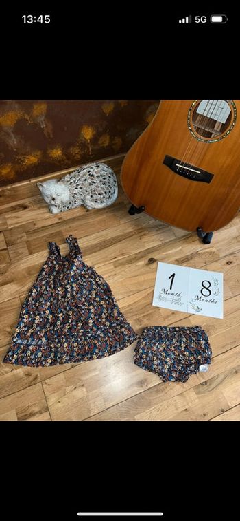 Robe et culotte assortie sergent major très bon état 18mois/80cm