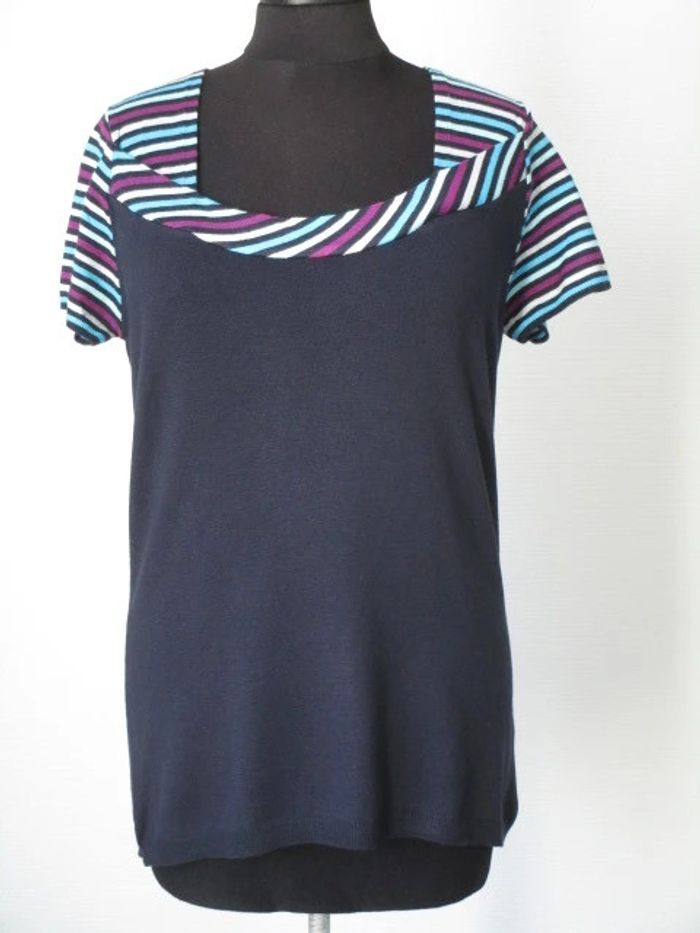 Pull marine rayures Jac Jac 38 NEUF - photo numéro 2