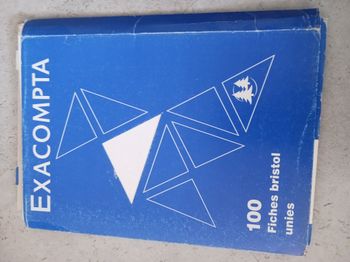 boite de 30 fiches unies bristol EXACOMPTA