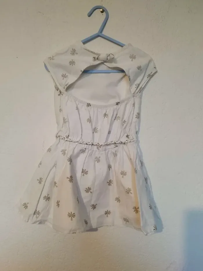 robe tape à l’œil motif palmier  pour fille 2 ans