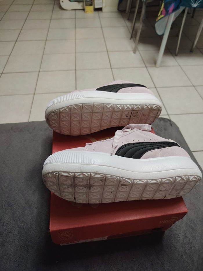 Basket puma cuir mauve - photo numéro 7