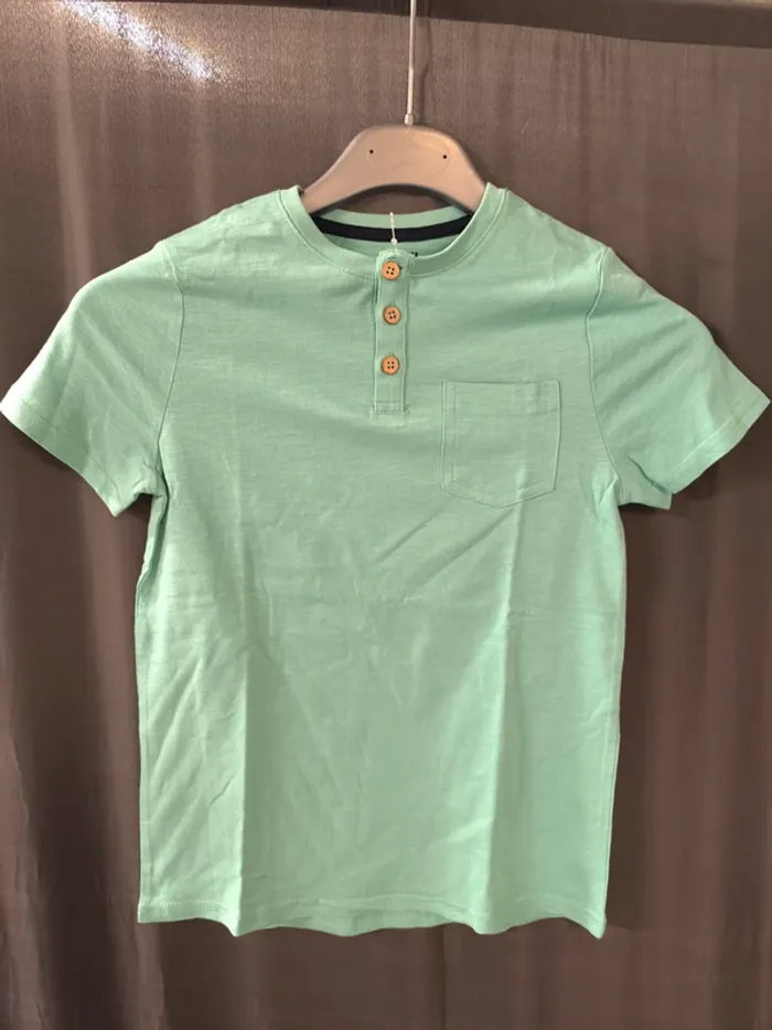 313079 Tee-shirt MC vert garçon 10 ans kiabi