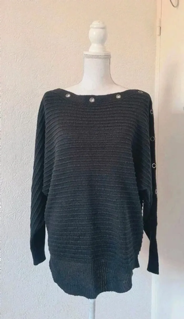 Pull en laine, col bateau