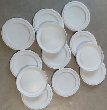 12 couvercles pour yaourts la fermière et ramequins la laitière