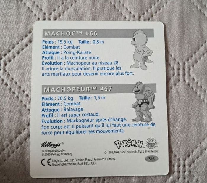 CARTE POKEMON  KELLOGS Année 2000 - photo numéro 2