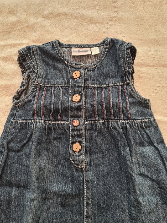 Robe. Jean. 9 mois / 71 cm. Vert baudet. - photo numéro 4