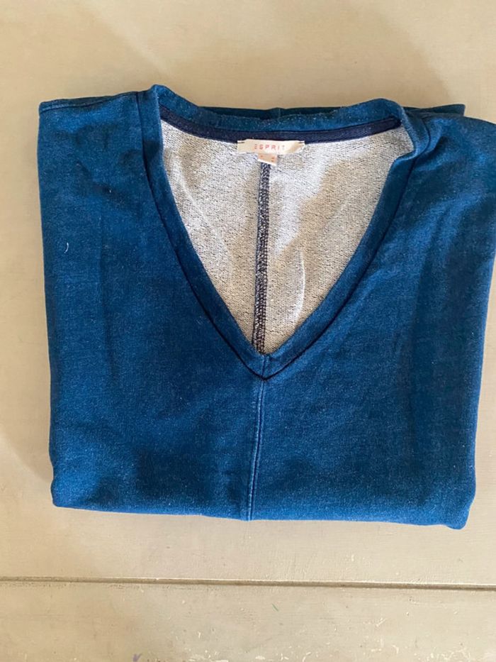 Sweat Esprit taille M / L coupe oversize bleu marine - photo numéro 16