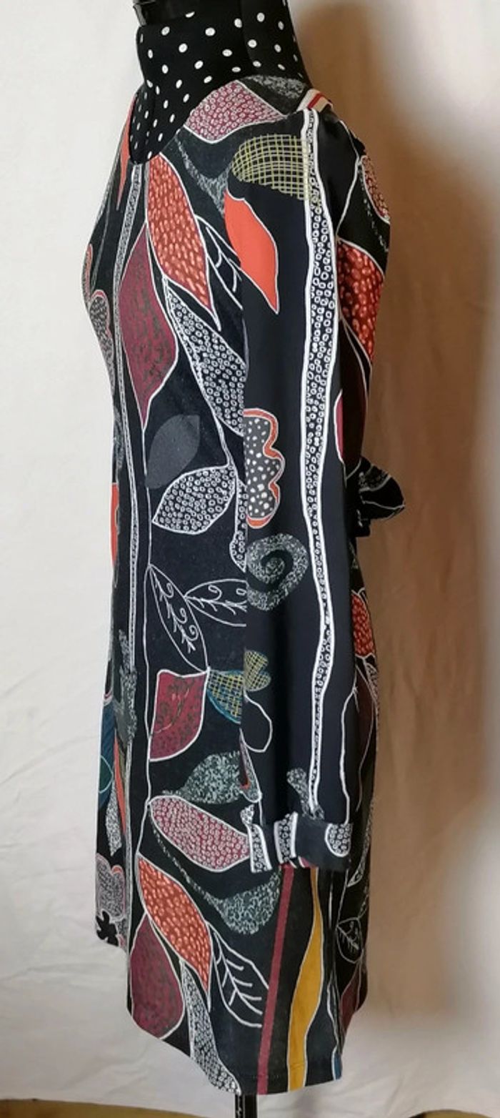 Robe ethniques fleurs noir multicolore taille 36 Lo! Les Filles - photo numéro 5